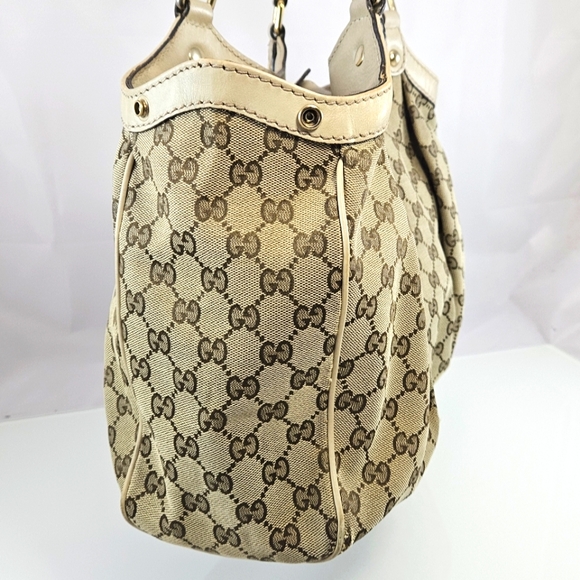 🎁GUCCI Sukey Medium Tote Bag Handbag GG Canvas MUST SELL! - Picture 4 of 16